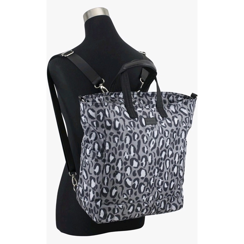 Bodhi Versatile Convertible Travel Bag Gray Leopard Print Crossbody Bag Chic
